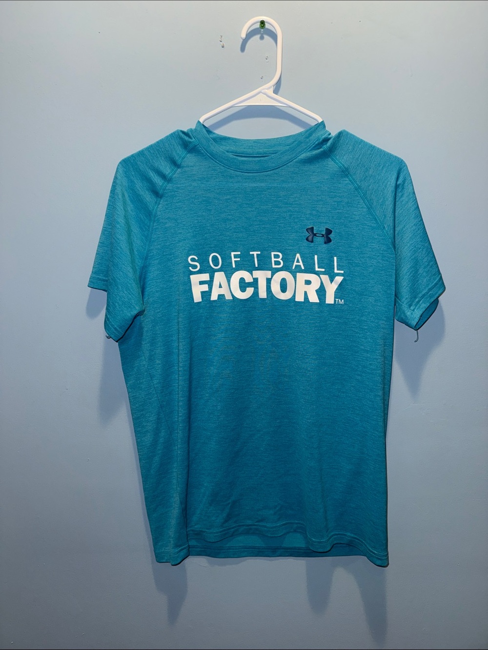 Under Armour Softball Factory Short Sleeve Performance Tee - Teal Blue